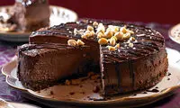 طرز تهیه چیزکیک شکلات و فندق