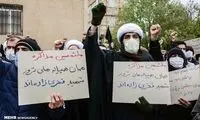 تجمع مردم قم در پی ترور شهید فخری‌زاده