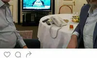 سلفی خرازی و جهانگیری هنگام سخنرانی روحانی