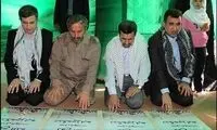 تصاویر: احمدی نژاد و علامت پیروزی مشایی