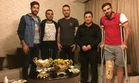 عیادت قلعه نویی از هافبک مصدوم تراکتور