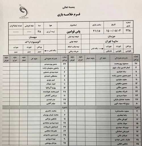 دروازه‌بان سایپا در اختیار باشگاه