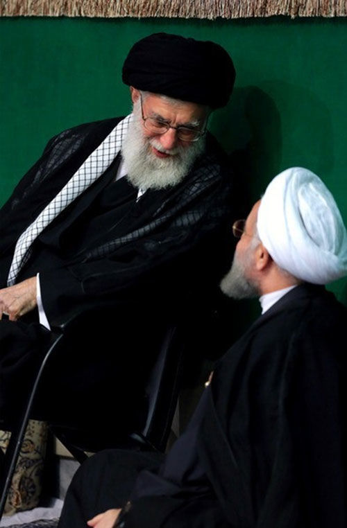 عکس:‌ گفتگوی رهبر با روحانی پس از برجام