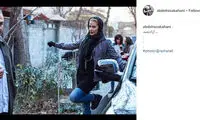 ژست خاص طناز طباطبایی کنار مهران غفوریان