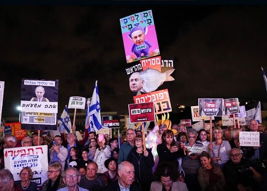 تظاهرات هزاران نفر علیه نتانیاهو در تل‌آویو