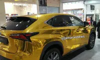 اینبار لکسوس با پوشش طلا در تهران