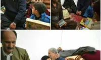 وزیر کار در چادر زلزله زدگان ازگله