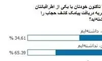 درصد قابل توجه دریافت پیامک کشف حجاب در میان کاربران برترین‌ها