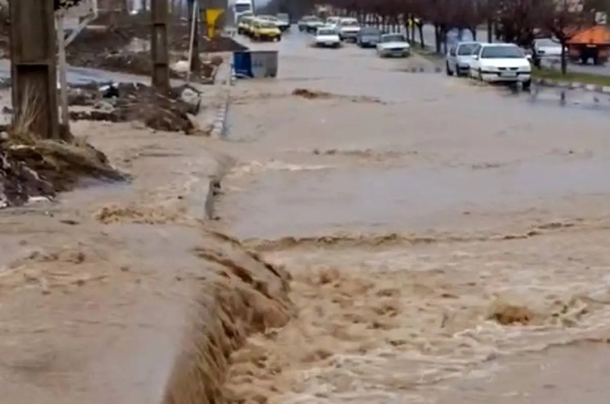 بارش سیل‌آسا در مریوان کردستان