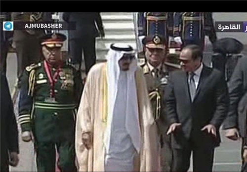 اولین سفر پادشاه عربستان به مصر +عکس