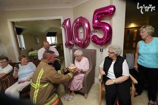 آرزوی پیرزن 105 ساله در روز تولدش