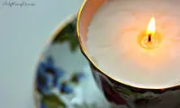 ساخت شمع در فنجان چای