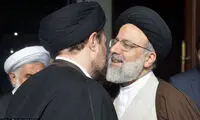 استقبال سید حسن از رئیسی در حرم امام