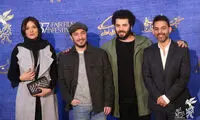 نوید محمدزاده و پریناز ایزدیار روی فرش قرمز