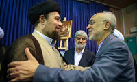خوش و بش سید حسن خمینی با معاون روحانی