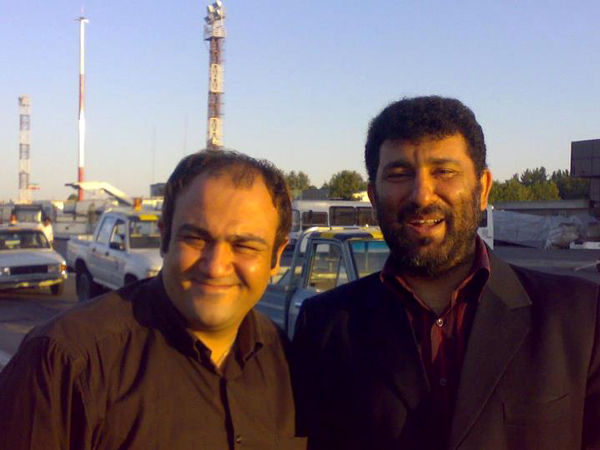 تصویری از سعید حدادیان در کنار بازیگر طنز