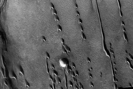 احتمال وجود حیات در تپه‌های هلالی مریخ
