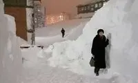 تصویری از حجم بارش برف در روسیه