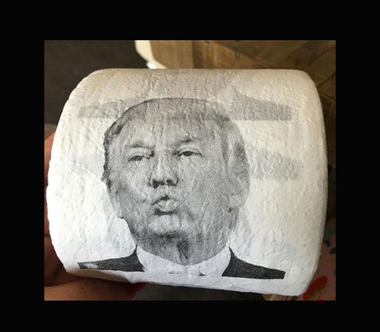 انتقام مکزیکی ها؛ دستمال توالت ترامپ
