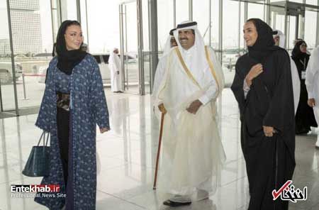 امیر سابق قطر با همسرش آفتابی شد