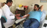 آذری جهرمی، خون اهدا کرد