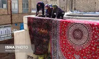 شستشوی قالی در آستانه نوروز