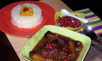 ناهار عروسی مازندرانی ها؛ خورش ناردون