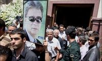 تصاویر بزرگان ورزش در ترحیم حجازی