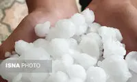 بارش شدید تگرگ در بندرعباس