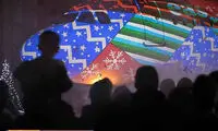 نورپردازی جالب ایرباس به مناسبت کریسمس