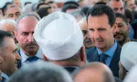 نماز عید فطر «بشار اسد» در «طرطوس»