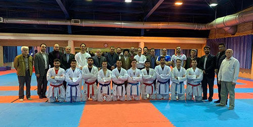 حضور خطیب نماز جمعه تهران در تمرینات کاراته