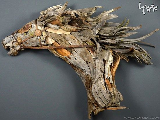 مجسمه های خیره کننده با ضایعات چوبی