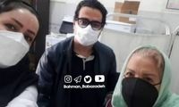 همایون شجریان و مادرش پس از تزریق واکسن