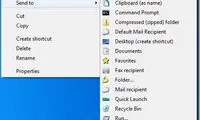 افزودن آیتم‌های مختلف به منوی Send To