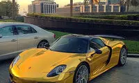پورشه 918 با روکش طلا +عکس