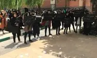 تجمع اعتراضی دانشجویان در دانشگاه علامه