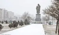 عکس: بارش برف در اردبیل