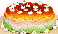 طرز تهیه ته چین رنگارنگ