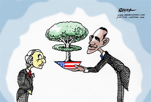 کاریکاتور: هدیه اوباما به ژاپن!