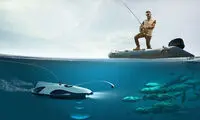 پهپاد زیر دریایی که به شکار ماهی‌ها می‌رود