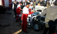 تصادف مرگبار پراید با اتوبوس +عکس