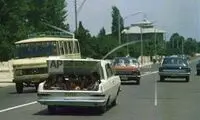 عکس زیرخاکی از جاده‌ ساحلی شمال در دهه 50