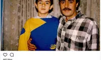 عکسی دیده نشده از خسرو شکیبایی و پسرش