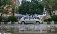 آب گرفتگی پس از بارندگی در اهواز