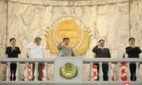 حضور رهبر کره شمالی در رژه نظامی