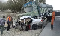 برخورد سمند و کامیون ۵ مصدوم برجای گذاشت