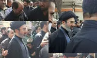 حضور فرزند رهبر انقلاب در تشییع شهید حججی