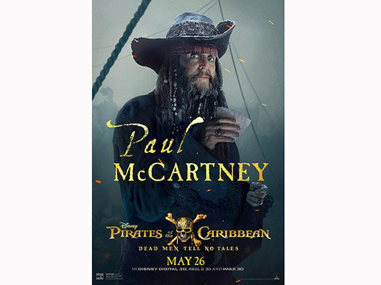 تصویری از پال مک کارتنی در دزدان دریایی کارائیب