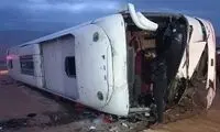 واژگونی مرگبار اتوبوس در محور تهران - مشهد